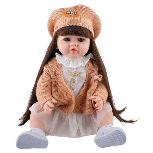 BEBE MUÑECA REAL SILICONA CROCHE GORRO