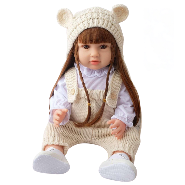 BEBE MUÑECA REAL SILICONA GORRO CROCHE