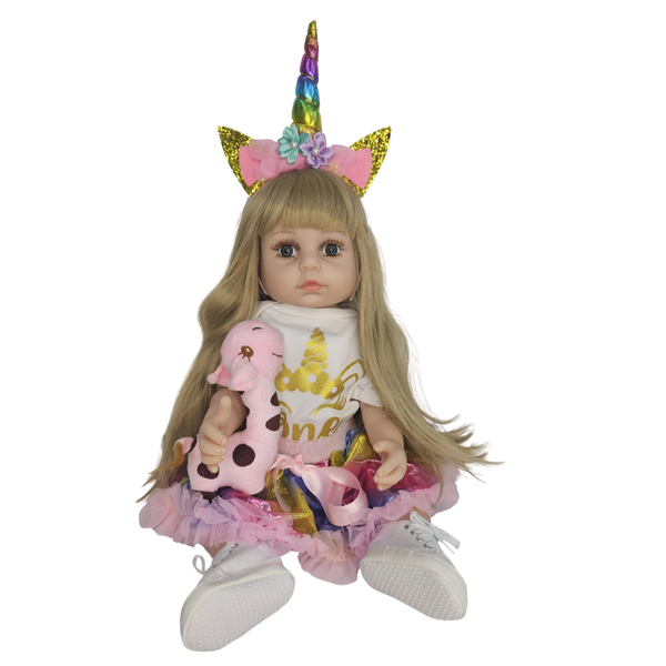 BEBE MUÑECA REAL SILICONA UNICORNIO