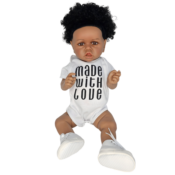 BEBE MUÑECA REAL SILICONA AFRO