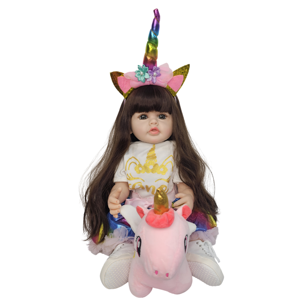 MUÑECA REAL DE SILICONA CON MECANISMO UNICORNIO