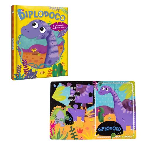 LIBRO DIPLODOCO ROMPECABEZAS DE CARTON | Juguetes Buffalo Colombia